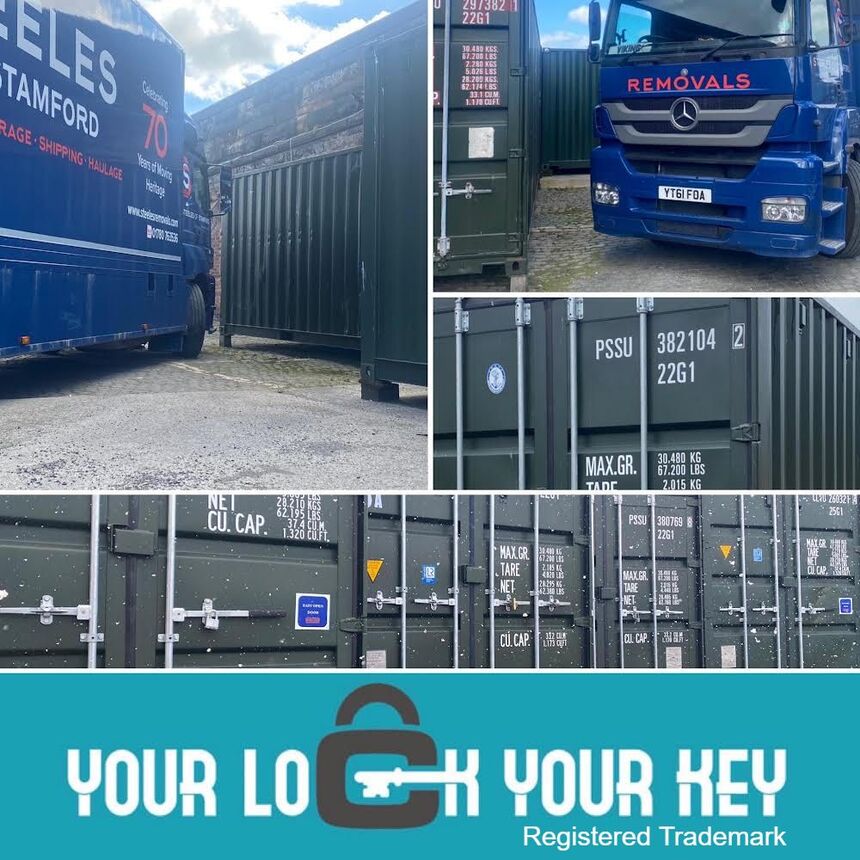 your lock your key logo with a removal van on storage facility