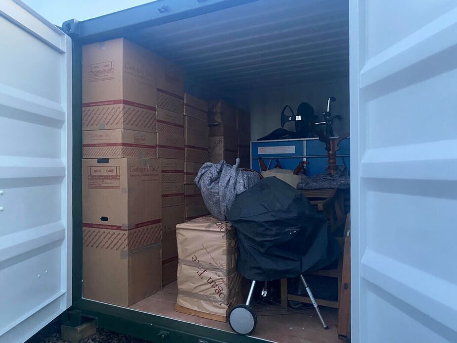 furniture inside a self storage unit